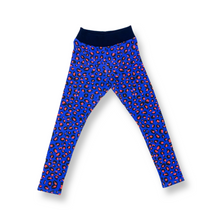 Load image into Gallery viewer, BIO Leggings LEO BLUE/ORANGE - Morro do Papagaio Kollektion
