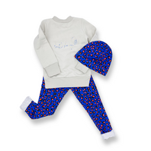 Load image into Gallery viewer, BIO Leggings LEO BLUE/ORANGE - Morro do Papagaio Kollektion
